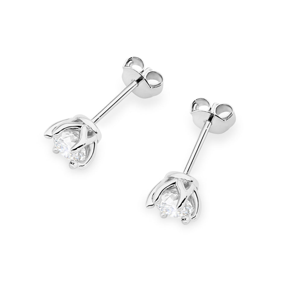 zlaté náušnice se 2 x 0,70 ct diamanty k0575-diw-04