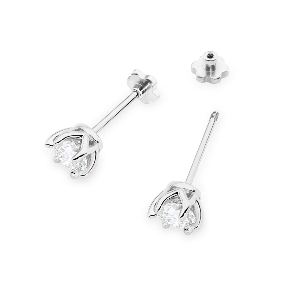 zlaté náušnice se 2 x 0,70 ct diamanty k0575-diw-09