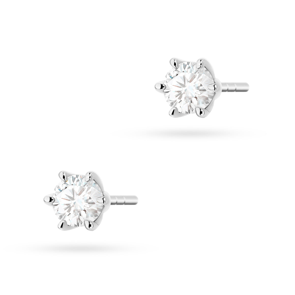 zlaté náušnice se 2 x 0,30 ct laboratorně pěstovanými diamanty k0575-ldw-01