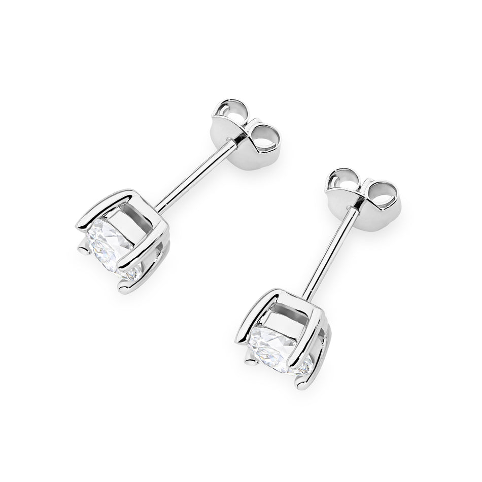 zlaté náušnice se 2 x 0,70 ct diamanty k0577-diw-04