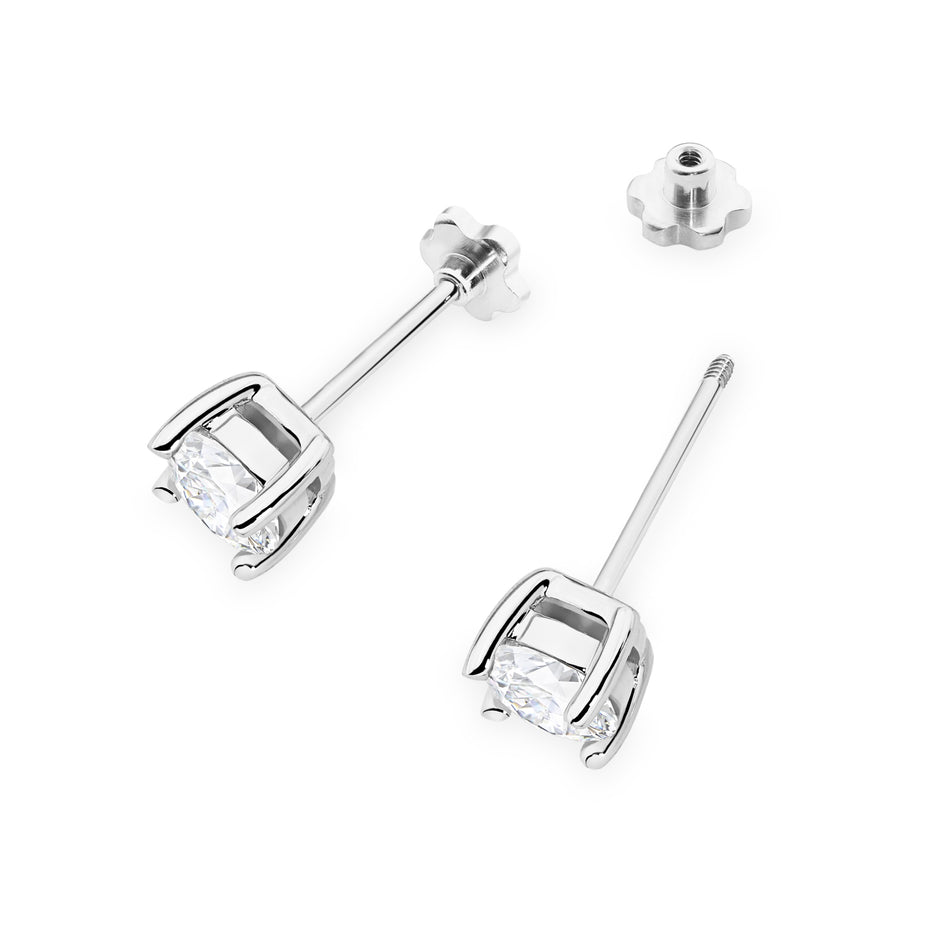 zlaté náušnice se 2 x 0,70 ct diamanty k0577-diw-09