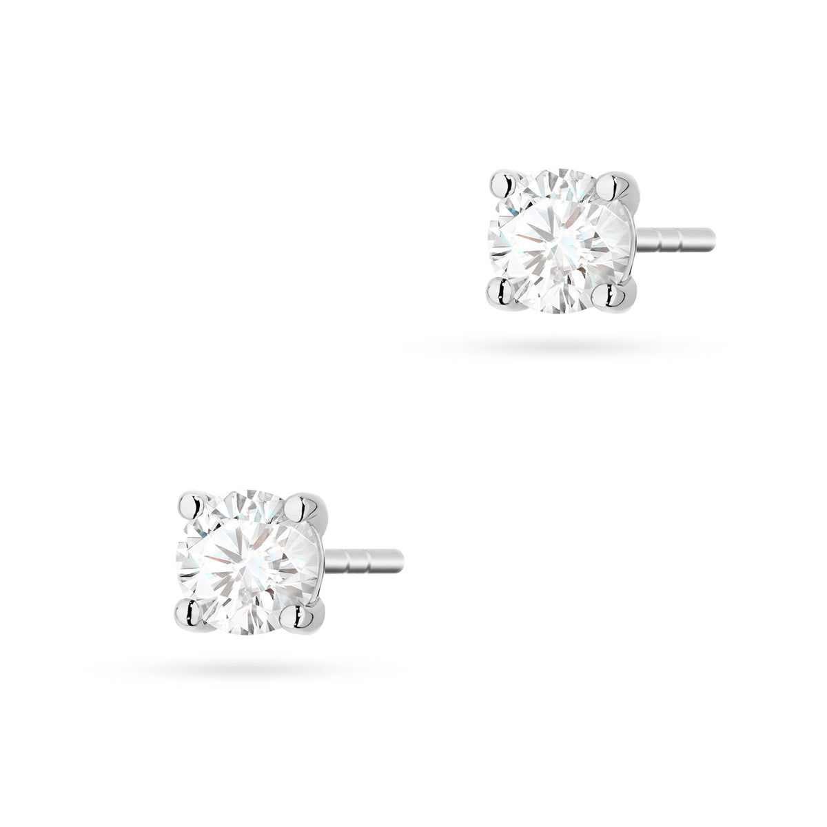 zlaté náušnice se 2 x 0,30 ct laboratorně pěstovanými diamanty k0577-ldw-01