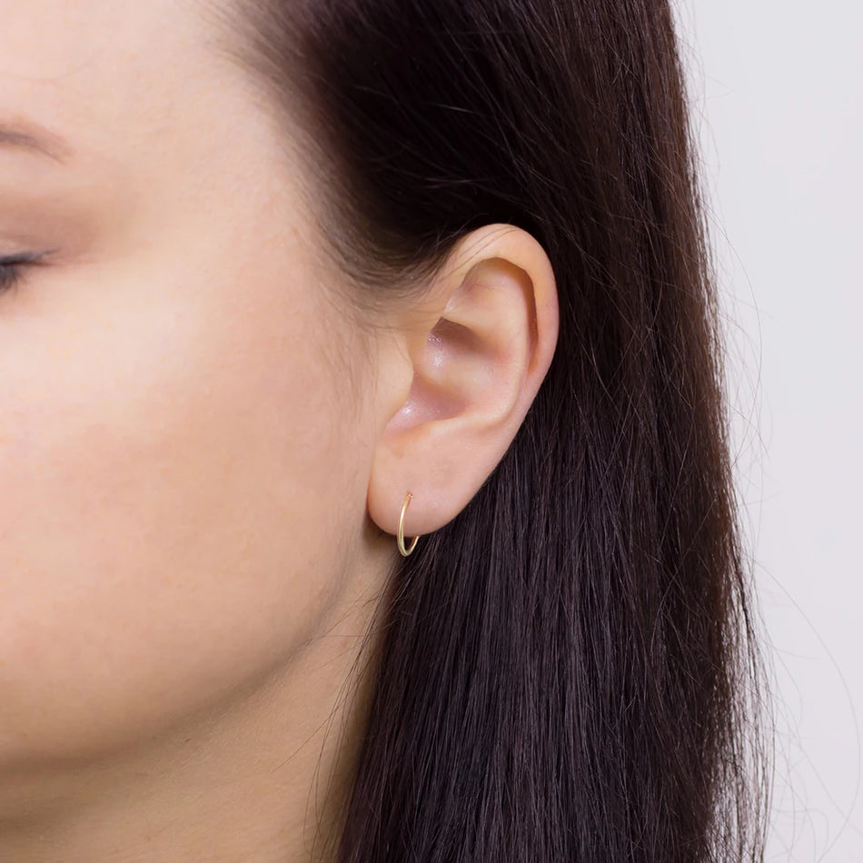 Gold Creaolen Ohrringe 11-15mm