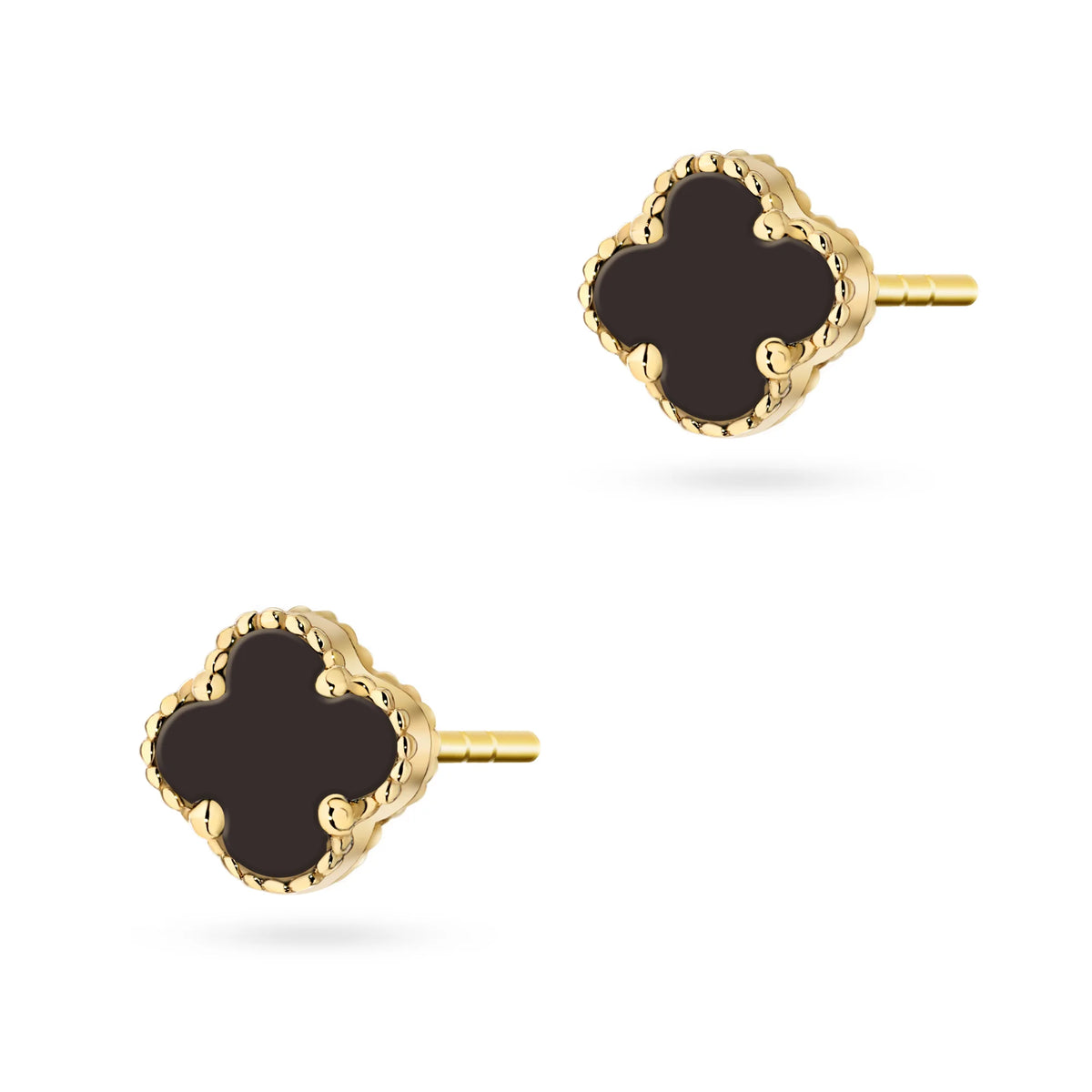 Gold Stud Earrings Lucky