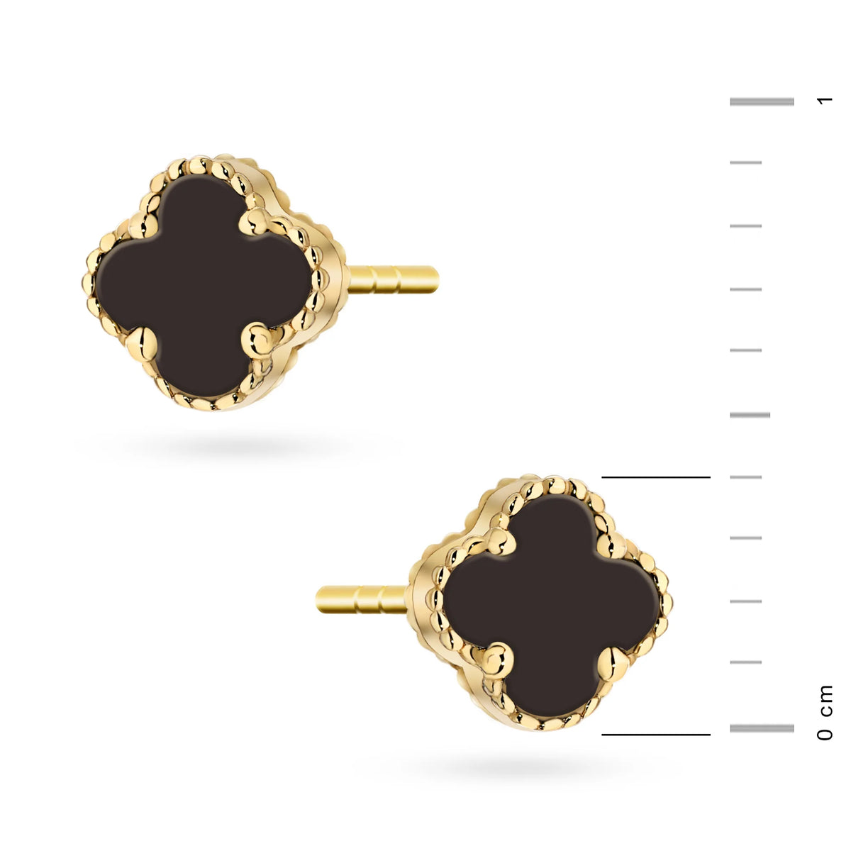 Gold Stud Earrings Lucky