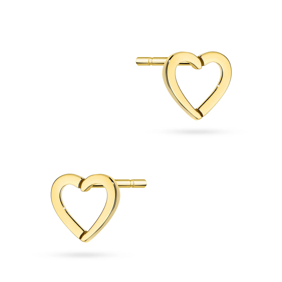 Boucles d'oreilles clous en or Cœurs