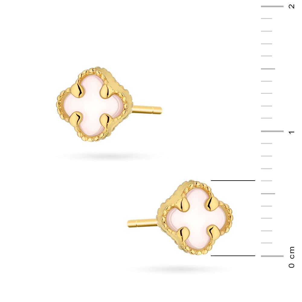 white-lucky-clover-stud-gold-earrings-k1302-585-b