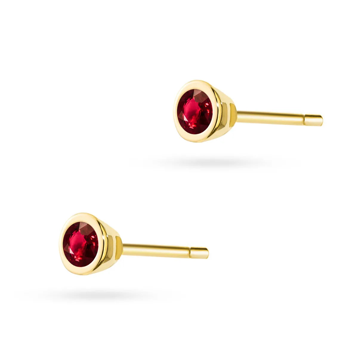goldene Ohrstecker mit Zirkonia k1333 14k 585 c