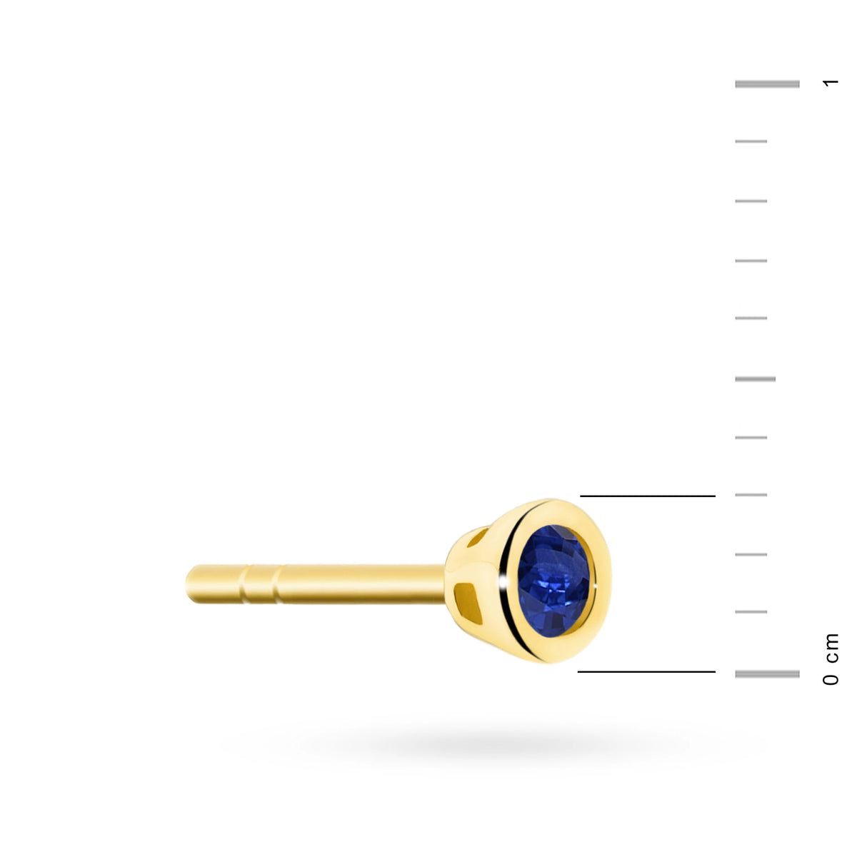 Goldstecker-Ohrringe mit Zirkonia k1333 14K 585 G Solo