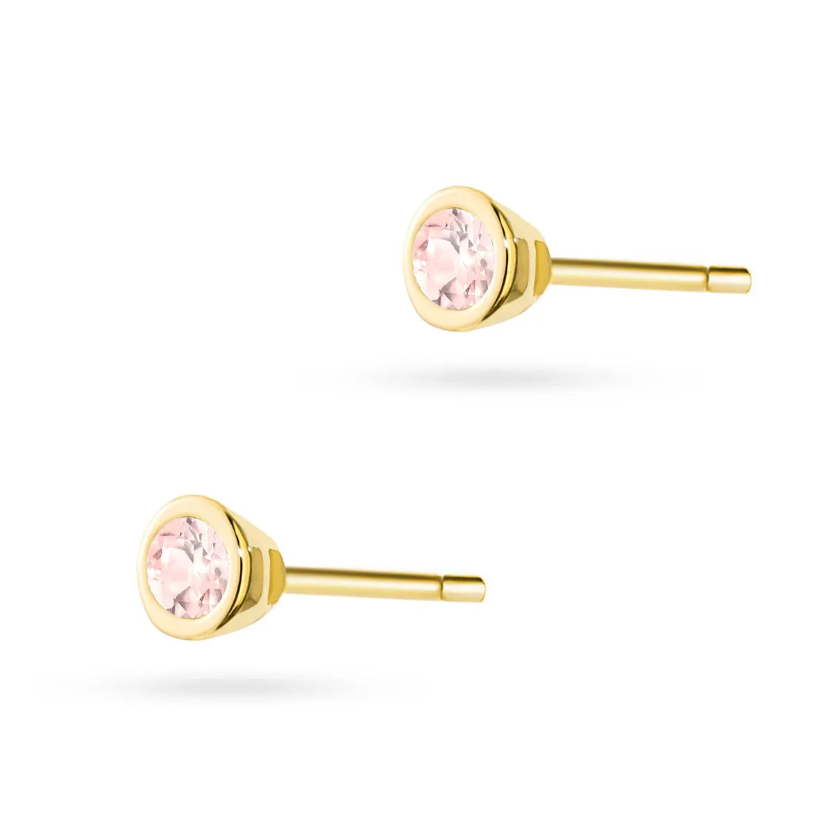 goldene Ohrstecker mit Zirkonia k1333 14k 585 r