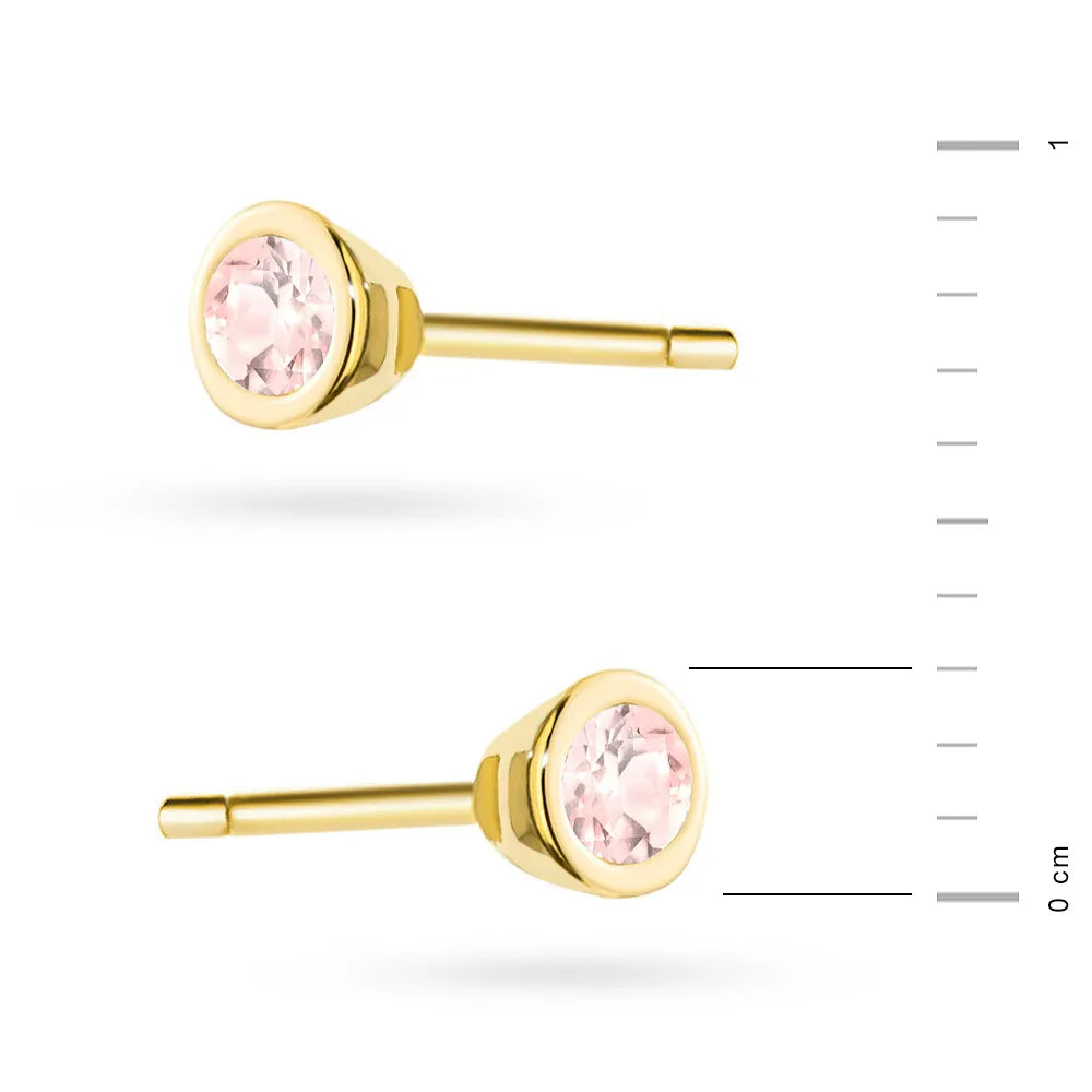goldene Ohrstecker mit Zirkonia k1333 14k 585 r