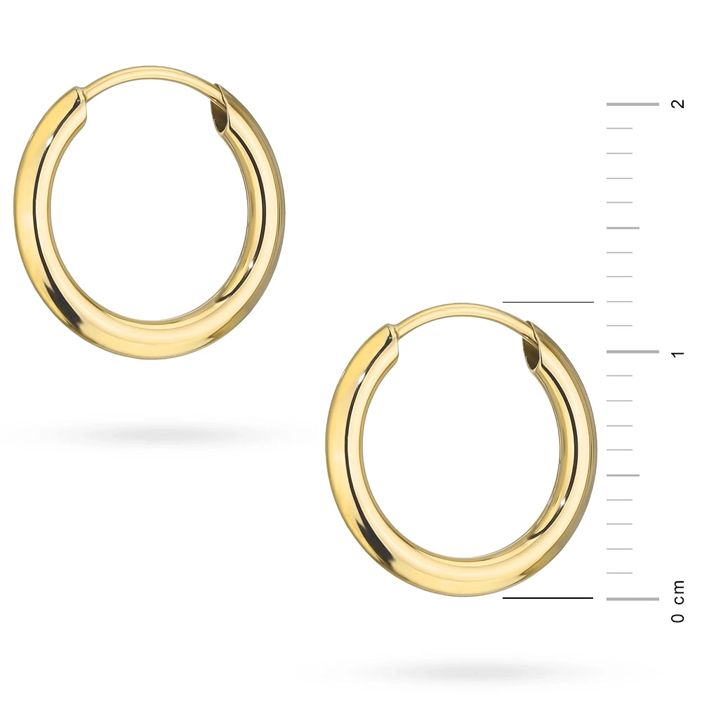 goldene Kreolen-Ohrringe 12 mm k1344 333