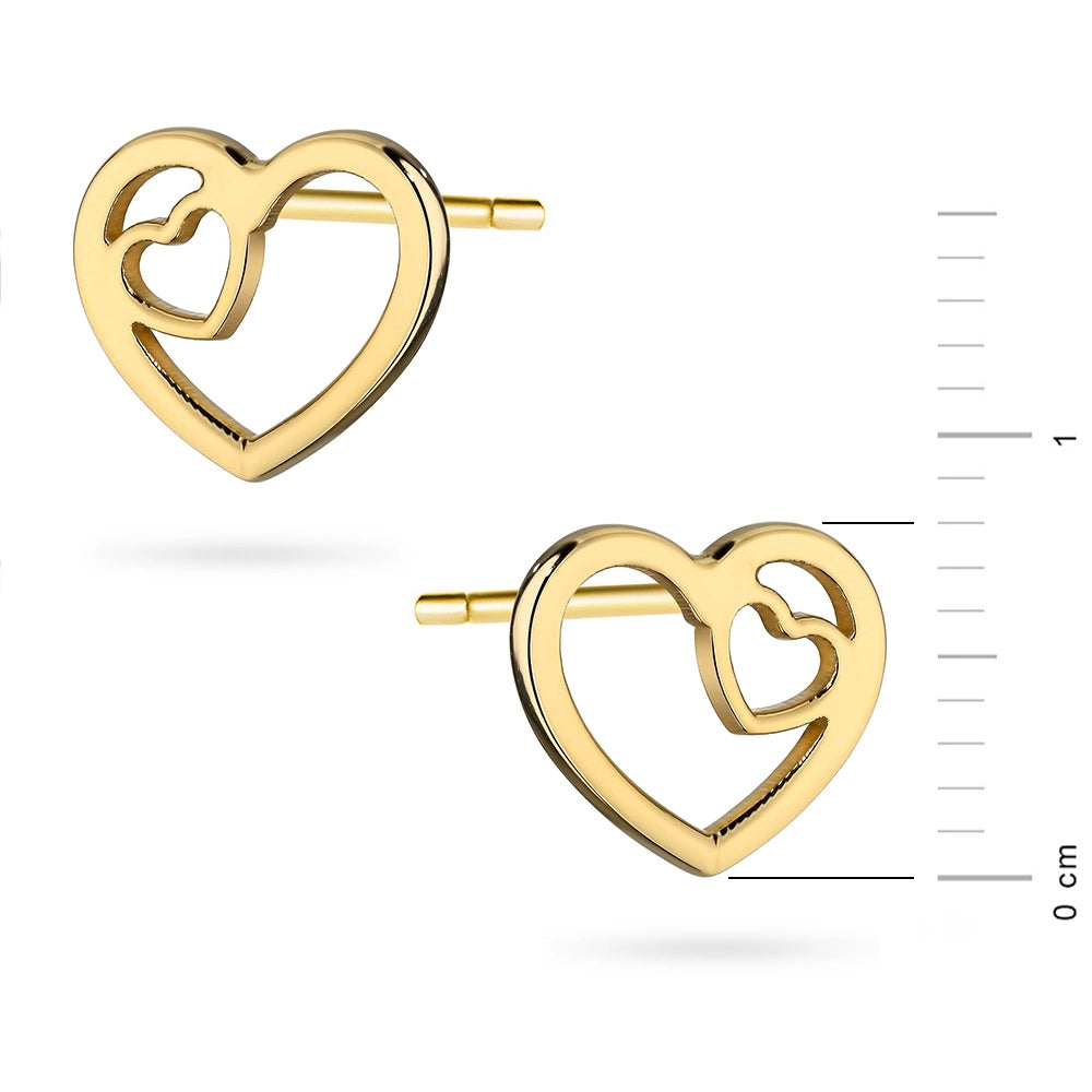 Boucles d'oreilles clous en argent doré
