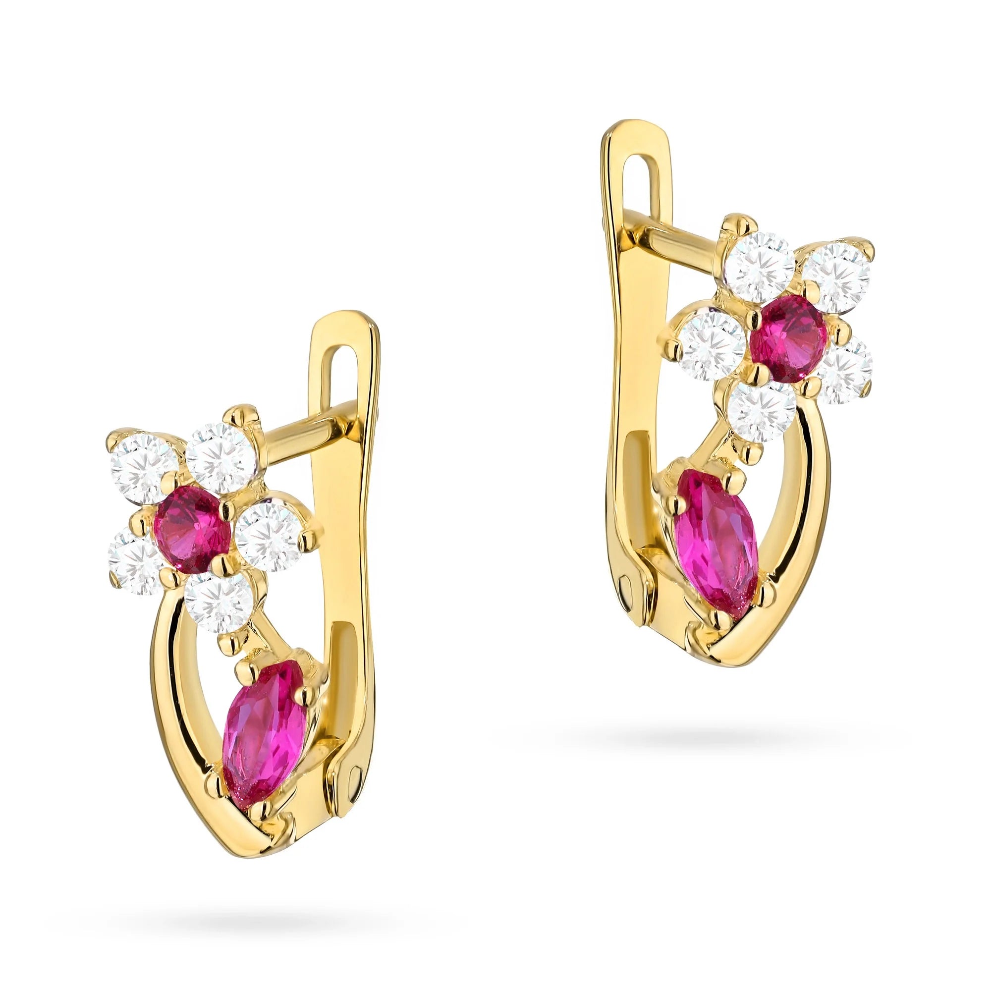 children-s-gold-english-clasp-earrings-with-zirconia-k1508-14k-585