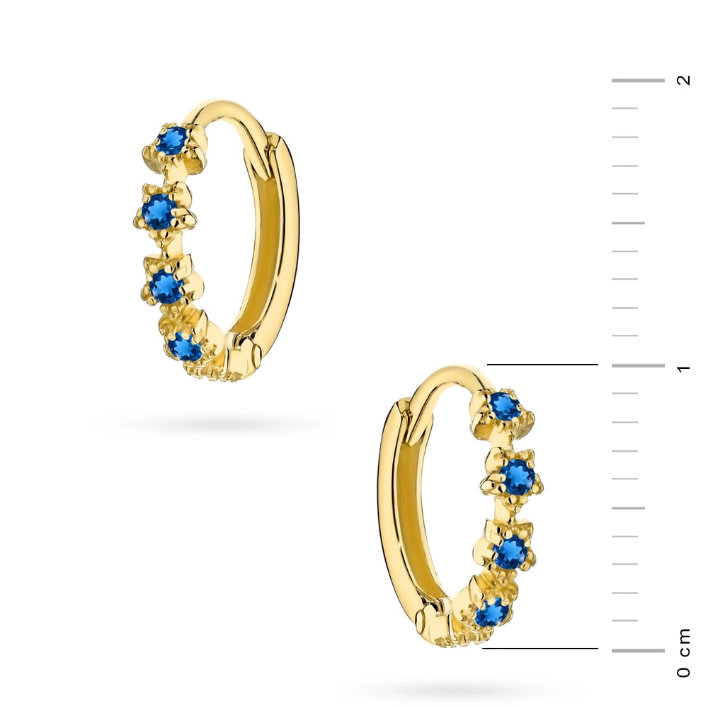 Creolen aus 333er Gelbgold mit Zirkonia