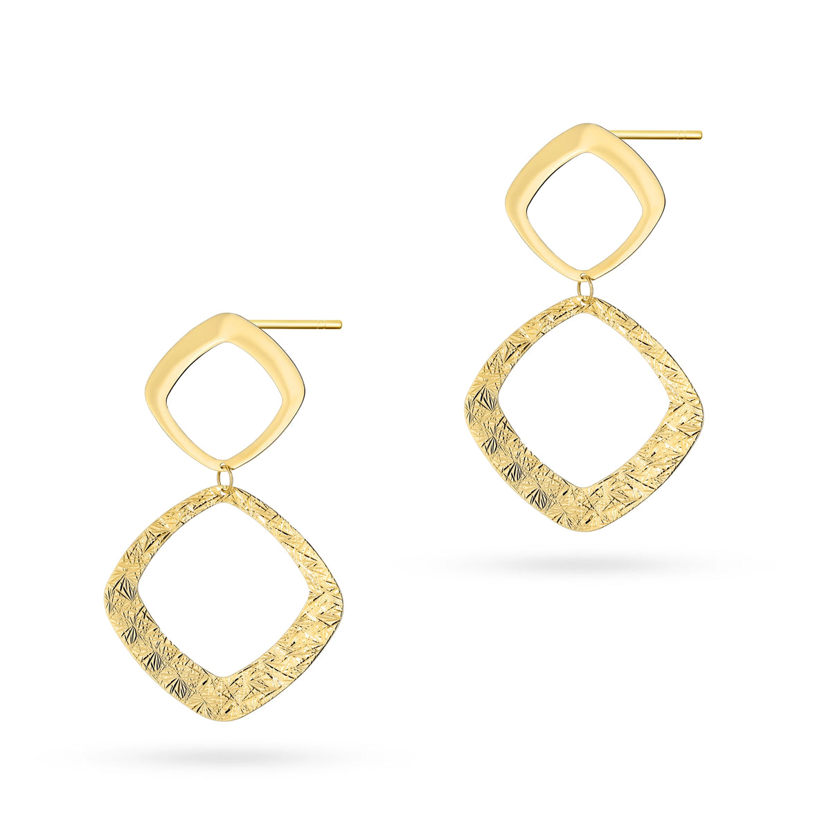 goldene Ohrstecker geometrisch k1855 14k 585