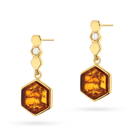 gold-plated-silver-stud-earrings-with-natural-amber-geometric-k1880-925-z