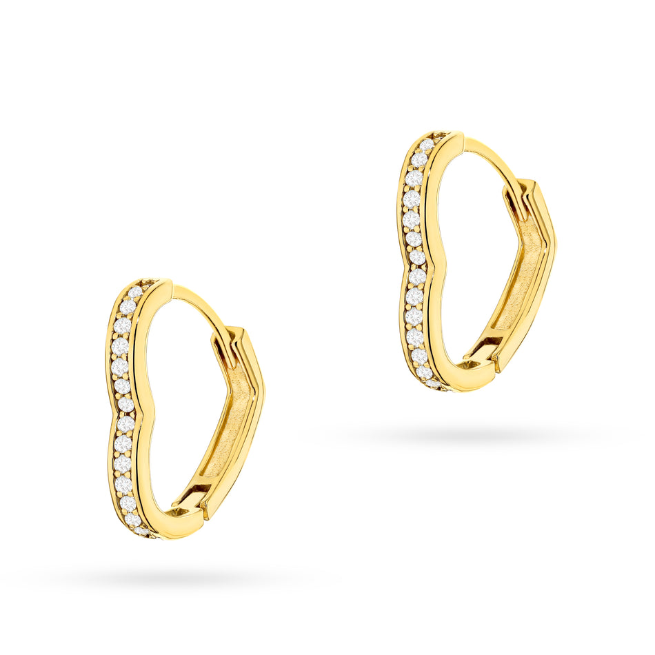 Pozlacené stříbrné náušnice se zirkony