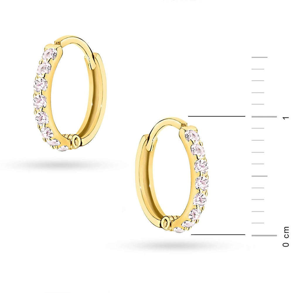 goldene Kreolen-Ohrringe mit Zirkonia k342 333 R