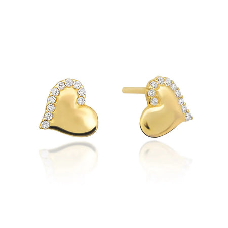 gold-stud-earrings-with-zirconia-k461-333