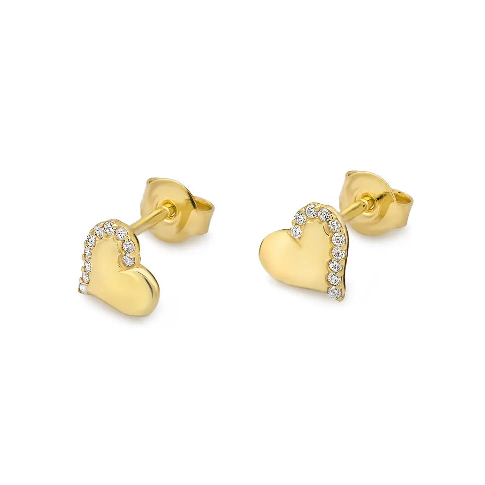 gold-stud-earrings-with-zirconia-k461-333