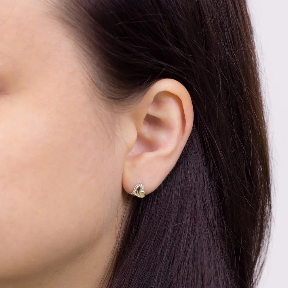 gold-stud-earrings-with-zirconia-k461-333