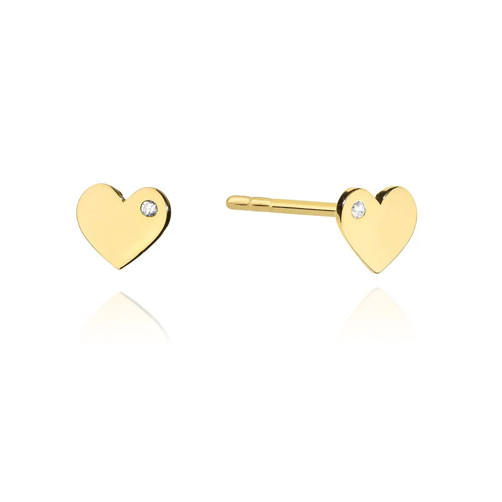 Kinder-Goldstecker-Ohrringe mit Zirkonia K762 333