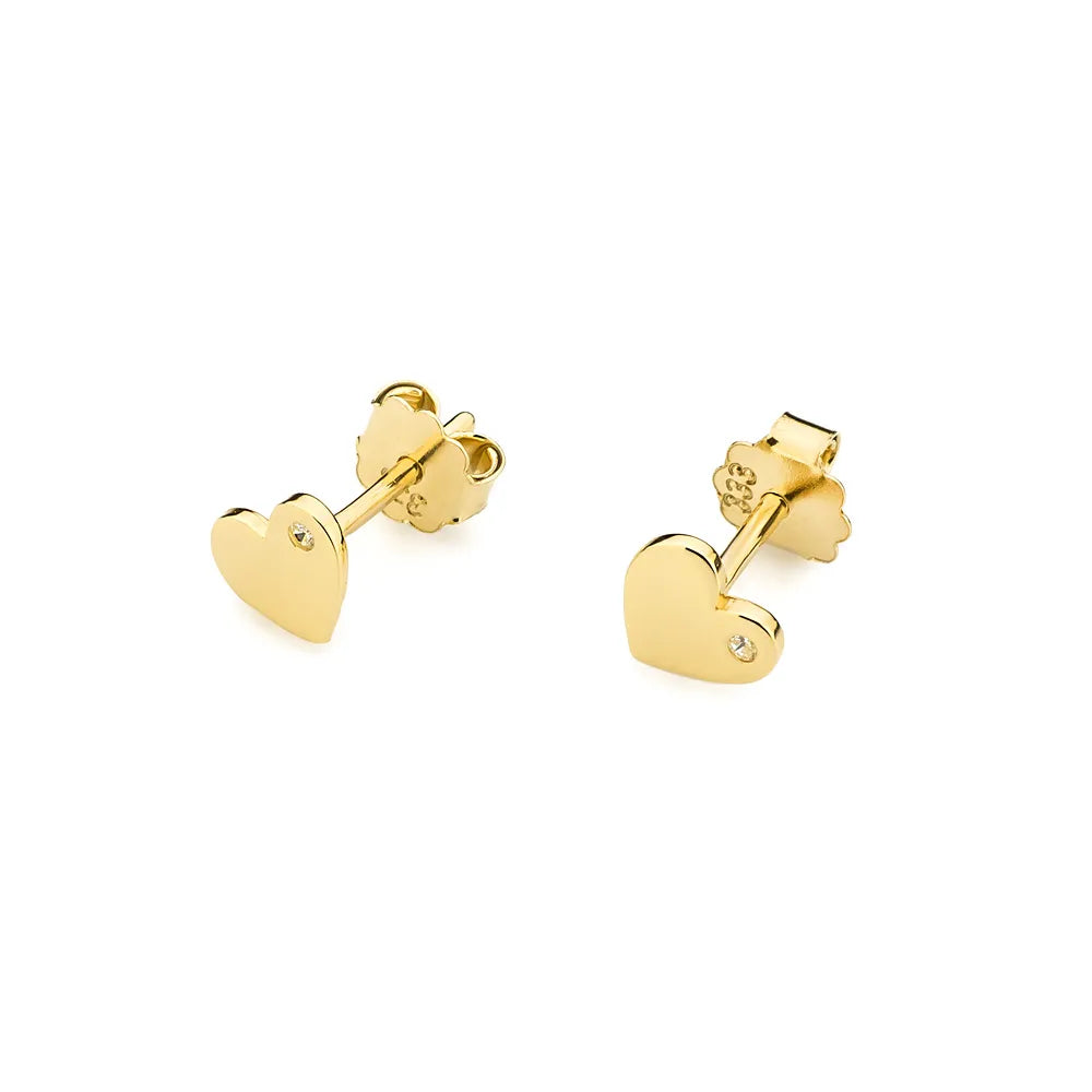 Kinder-Goldstecker-Ohrringe mit Zirkonia K762 333