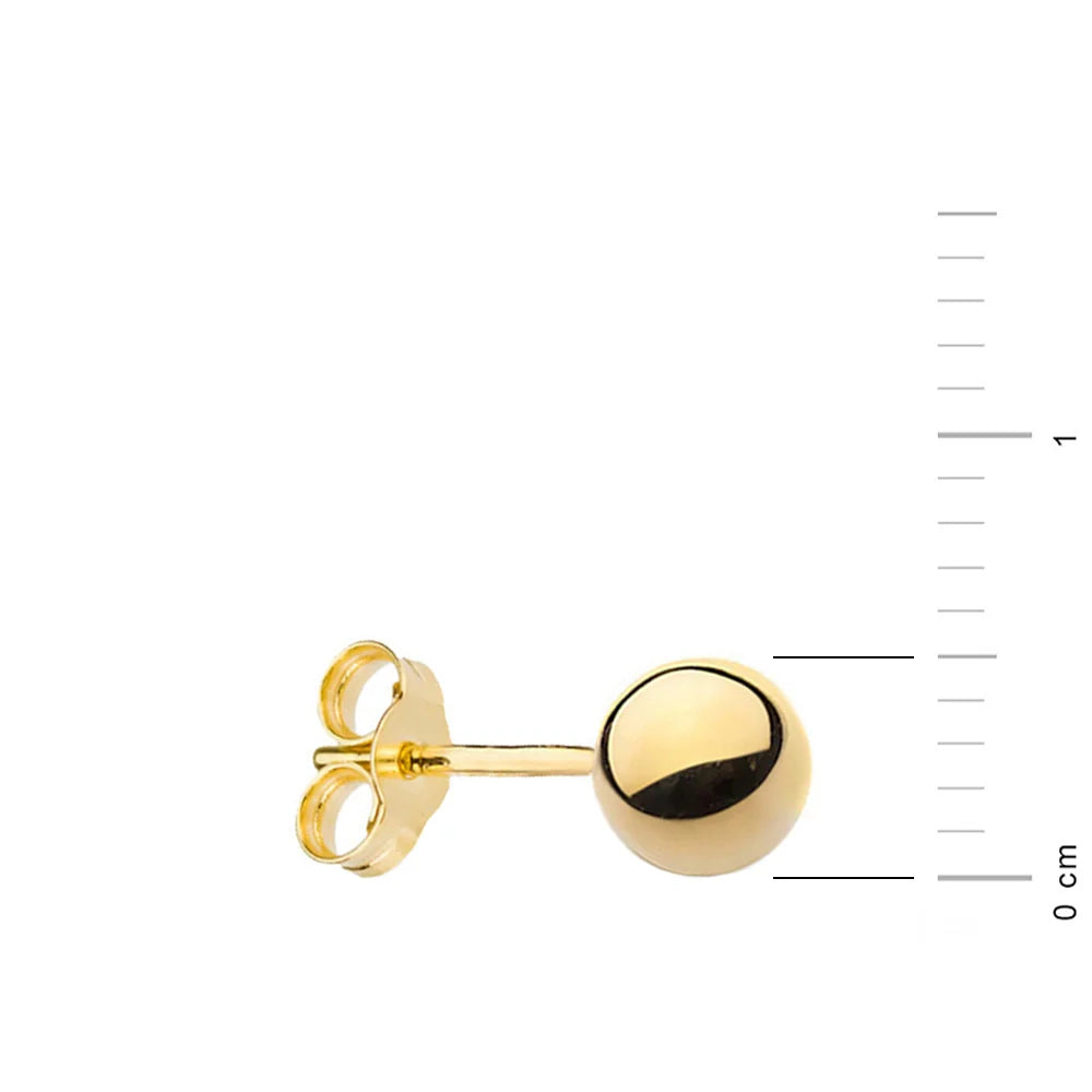 goldener einzelner Ohrstecker 3,8 mm k804 333