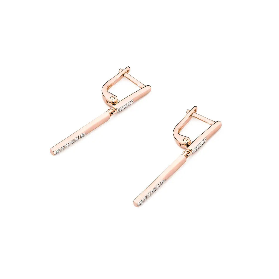 Zlaté náušnice s diamanty