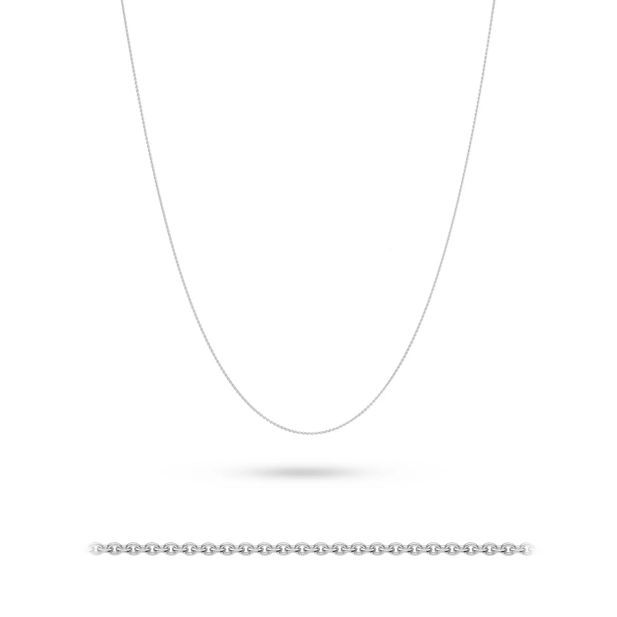 řetízek s kotvou z bílého zlata 0,8 mm l023 b585