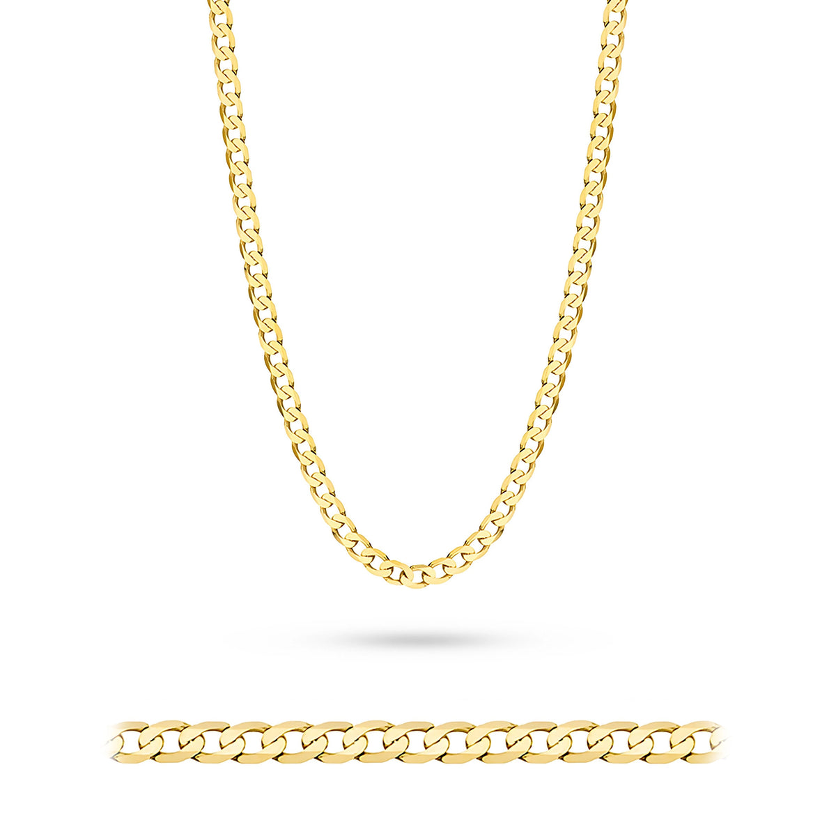 chaîne-homme-argent-plaqué-or-maillon-collier-3-2mm-l049-925-z