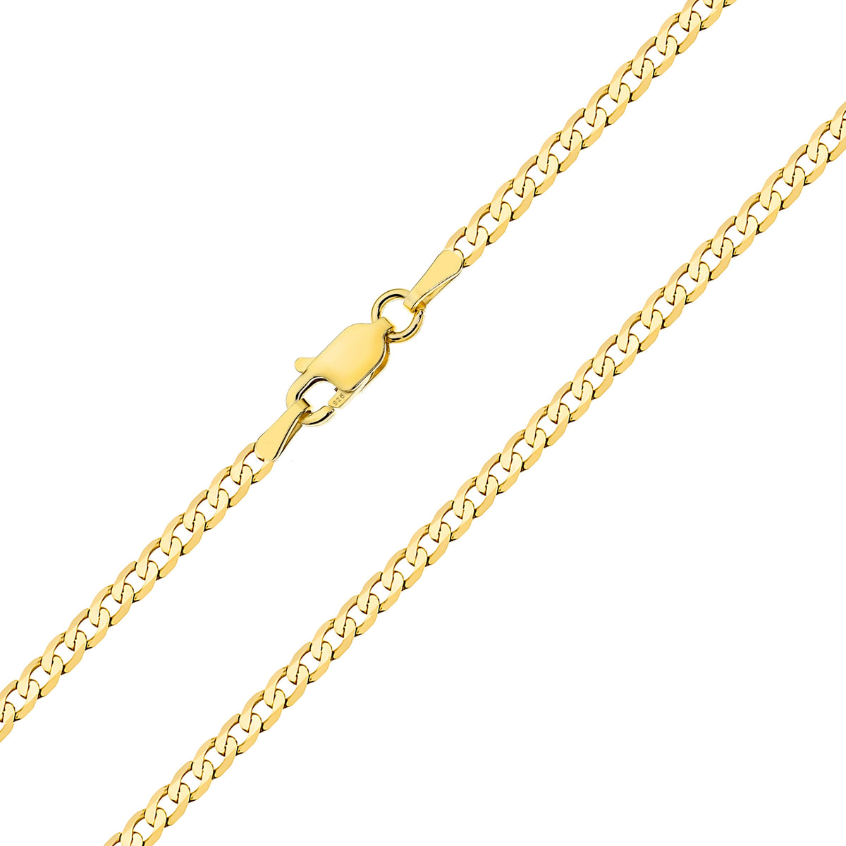 chaîne-homme-argent-plaqué-or-maillon-collier-3-2mm-l049-925-z