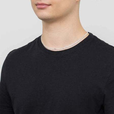 Herren-Silberpanzerkette 3-4 mm L219 925