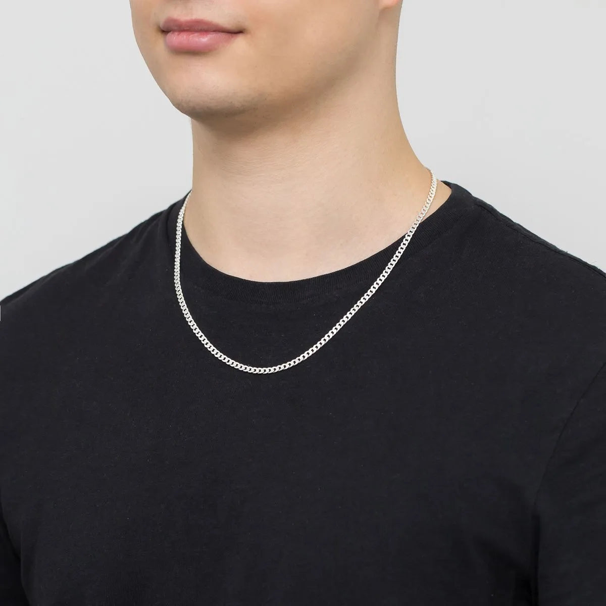 Herren-Silberpanzerkette 3-4 mm L219 925