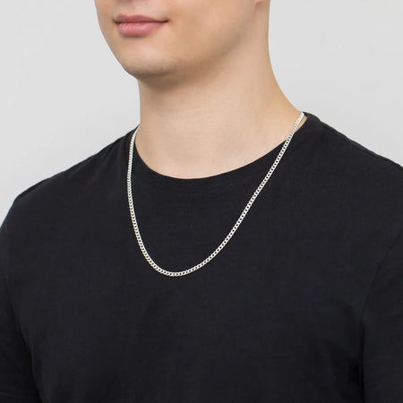 Herren-Silberpanzerkette 3-4 mm L219 925