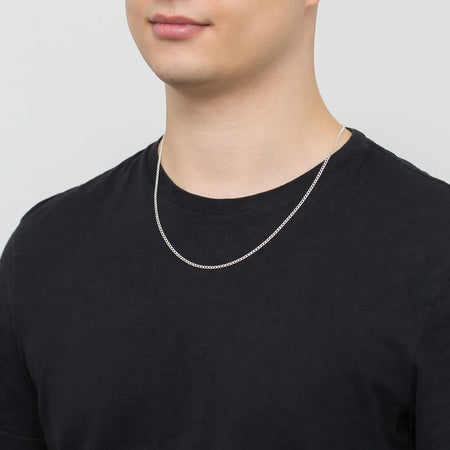 Herren-Silberpanzerkette 2,2 mm L220 925