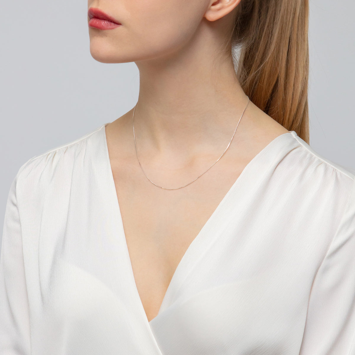 Sterling Silver Snake Chain 0.7mm - 45cm
