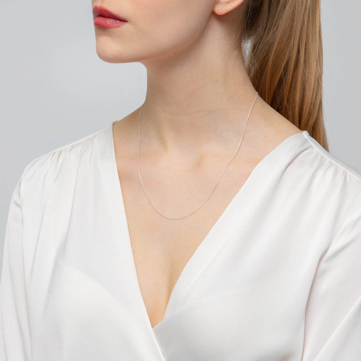 Sterling Silver Snake Chain 0.7mm - 50cm