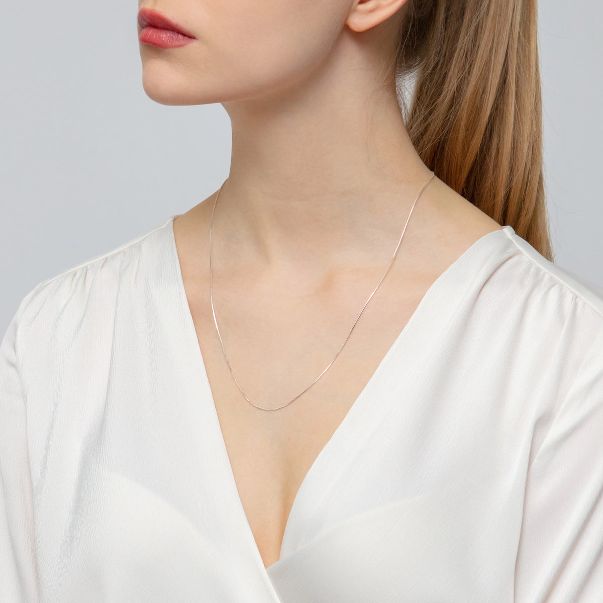 Sterling Silver Snake Chain 0.7mm - 55cm