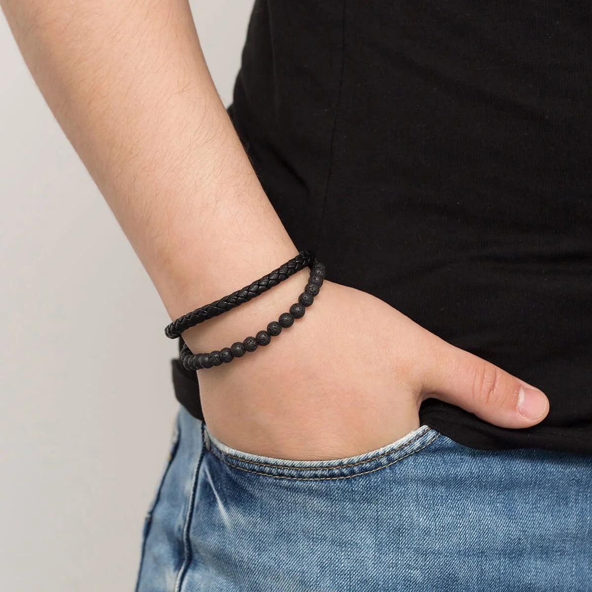 bracelet en cuir pour homme bs015