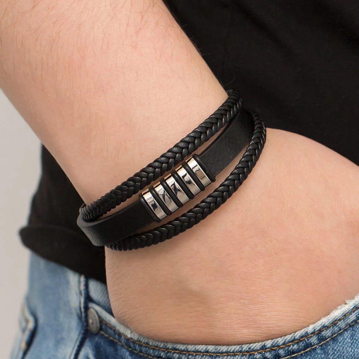 bracelet-homme-en-cuir-et-acier-bs014