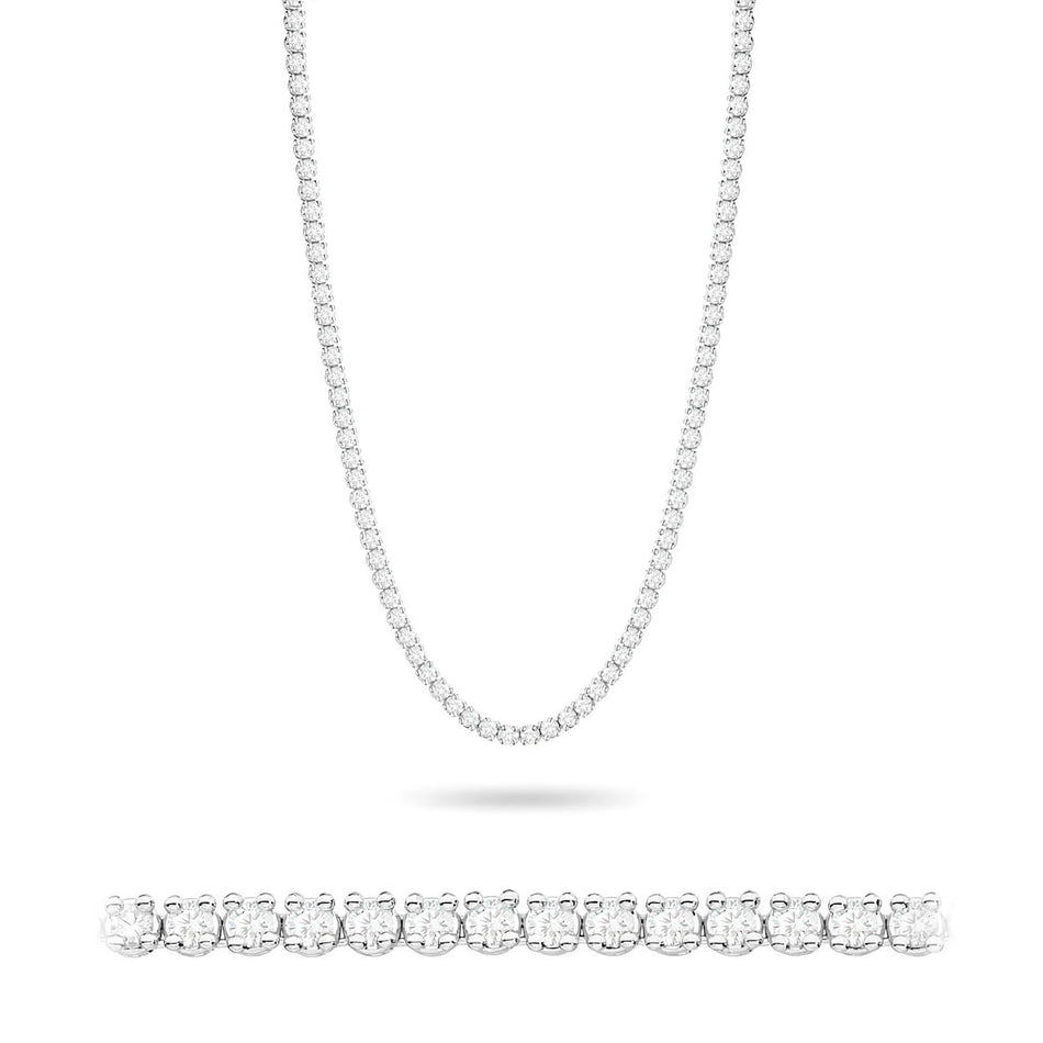 Gold Necklace with 6.90ct Lab-grown diamonds