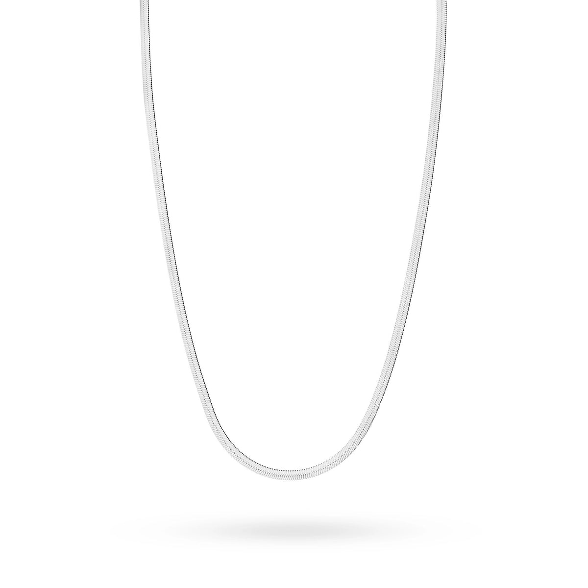 Sterling Silver Flat Wide Snake Chain Necklace