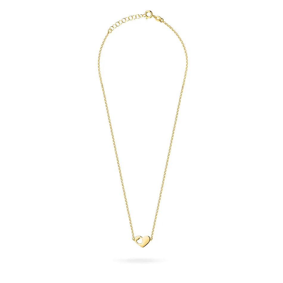 Vergoldete Silber Halskette Herz