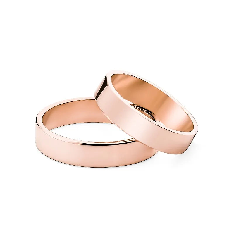 Klasické ploché zlaté svadobné obrúčky 4mm