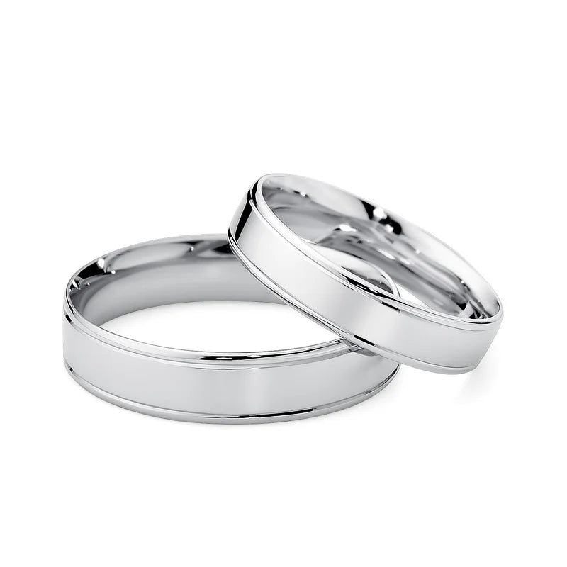 Snubní prsteny z bílého zlata 4 mm