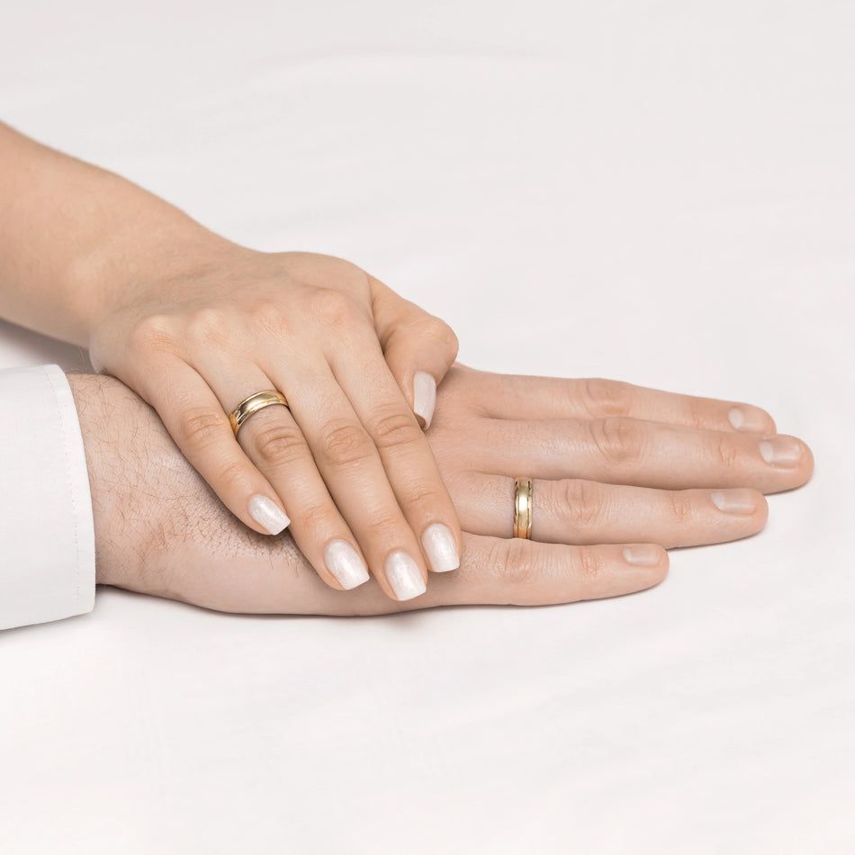 Zlaté svadobné obrúčky, leštené, 4 mm