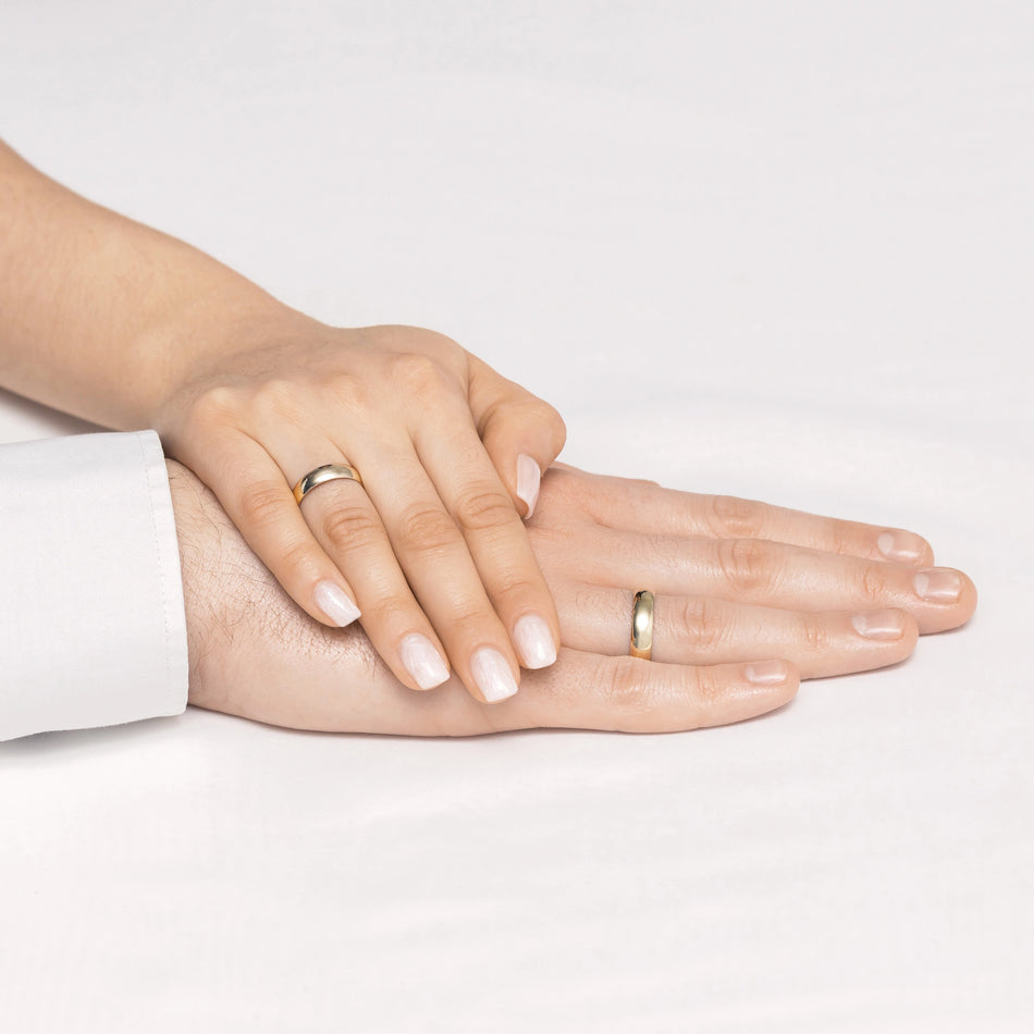 Klassischer halbrunder einzelner Gold-Ehering 6mm