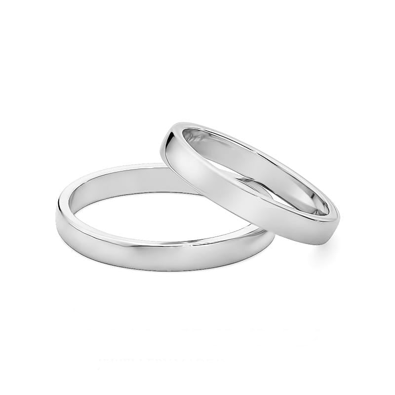 Klasické mírně zaoblené zlaté snubní prsteny 3mm